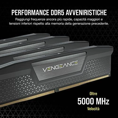 RAM Corsair VENGEANCE 32 GB, DDR5, 4800 MHz, kompiuteris/serveris, registracijos Nr., ECC Nr., 2x16 GB