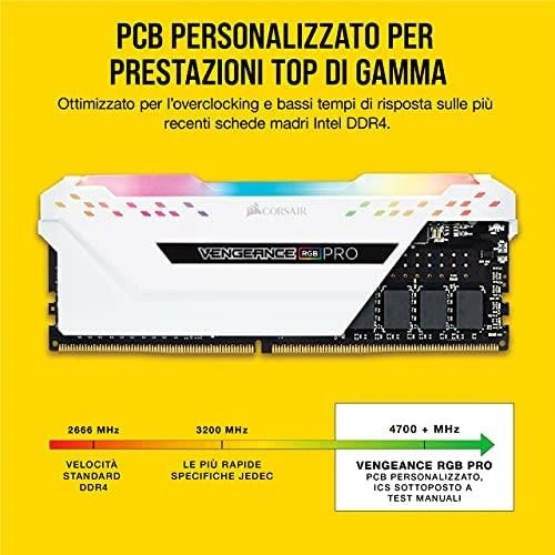 RAM 32 GB PC 3200 CL16 CORSAIR KIT (2x16 GB) VENGEANCE RGB W mažmeninė prekyba