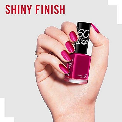Rimmel London 60 Seconds Super Shine Nagų lakas Moterims 8 ml, 335 Gimme Some of That