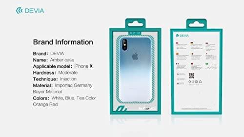 Devia gintaro spalvos plastikinis galinis dėklas Apple iPhone X / XS Mėlyna