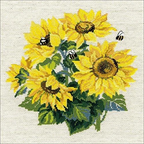RIOLIS - Create It Yourself - Siuvinėjimo rinkinys „Saulėgrąžos“ 776 (40x40 cm)
