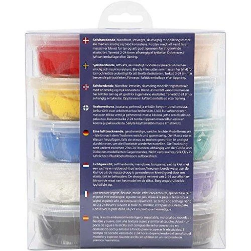 Silk Claycreative Toys Šilko molis - pagrindinės spalvos (10 x 40 g) (79143)