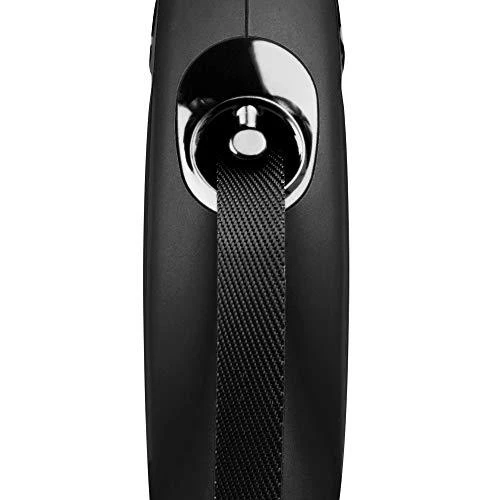 Flexi New Classic XS pavadėlis šunims iki 12kg juostinis 3m juodos spalvos