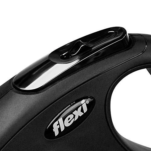 Flexi New Classic XS pavadėlis šunims iki 12kg juostinis 3m juodos spalvos