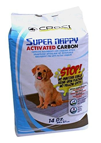 CROCI SUPER NAPPY Higieniniai paklotai su anglimi 84x57cm, 14vnt