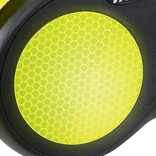 Flexi New Neon M pavadėlis šunims iki 25kg juostinis 5m geltonos spalvos