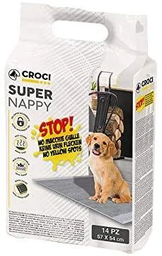 CROCI SUPER NAPPY Higieniniai paklotai su anglimi 57x54cm, 14vnt
