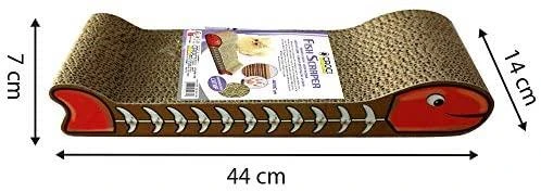 Croci Draskyklė katei kartoninė FISH su katžole 44cm