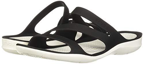 Moteriškos šlepetės Crocs Swiftwater Sandal W juodos ir baltos spalvos 203998 066 (36-37)