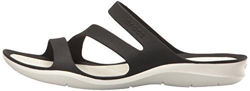 Moteriškos šlepetės Crocs Swiftwater Sandal W juodos ir baltos spalvos 203998 066 (36-37)