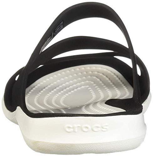 Moteriškos šlepetės Crocs Swiftwater Sandal W juodos ir baltos spalvos 203998 066 (36-37)