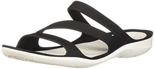 Moteriškos šlepetės Crocs Swiftwater Sandal W juodos ir baltos spalvos 203998 066 (36-37)