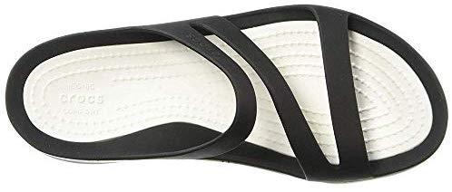 Moteriškos šlepetės Crocs Swiftwater Sandal W juodos ir baltos spalvos 203998 066 (36-37)