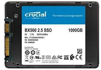 Crucial | BX500 | 1000 GB | SSD sąsaja SATA | Skaitymo greitis 540 MB/s | Rašymo greitis 500 MB/s