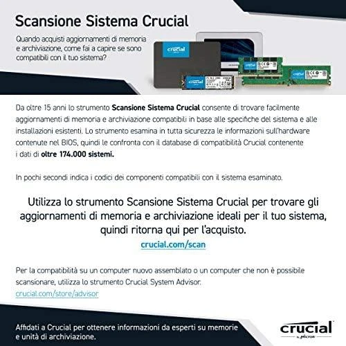 Kietasis diskas SSD CRUCIAL BX500/240GB/SATA 3.0/Rašymo greitis 500 MBytes/sec/Skaitymo greitis 540 MBytes/sec/2,5"