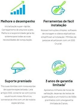 Kietasis diskas SSD Crucial BX500 500GB, Rašymo greitis 500 MB/s, Skaitymo greitis 550 MB/s