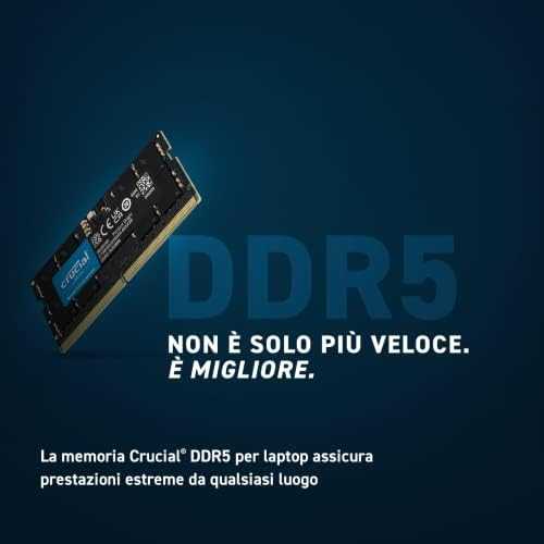 Nešiojamo kompiuterio atmintis Crucial Labai svarbus 16 GB DDR5-5600 SODIMM CL46 (16 Gbit)