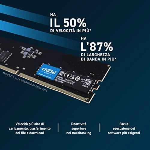 RAM Crucial 32GB [1x32GB 4800MHz DDR5 CL40 DIMM]