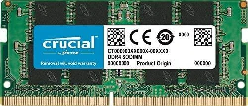 Nešiojamo kompiuterio atmintis „Crucial“ 32 GB, DDR4, 3200 MHz, nešiojamasis kompiuteris, registruotas Nr., ECC Nr.