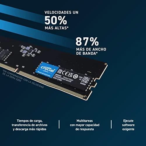 RAM Crucial 8GB DDR5-4800 UDIMM CL40 (16Gbit)