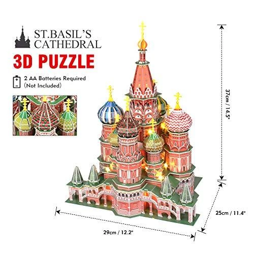 CubicFun 3D dėlionė „Šv. Bazilio katedra“ (LED)