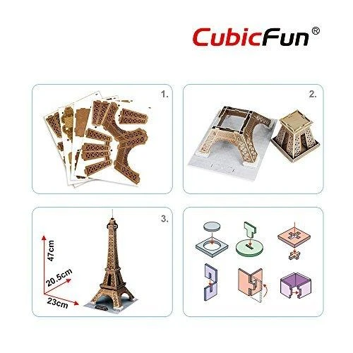 CUBICFUN 3D dėlionė „Eifelio bokštas“