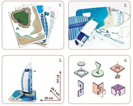 CUBICFUN 3D dėlionė „Viešbutis Burj al-Arab“
