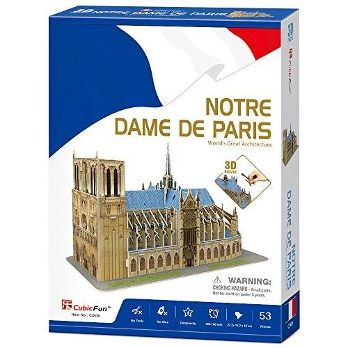 3D dėlionė su Notre Dame katedra CubicFun, 53 d.