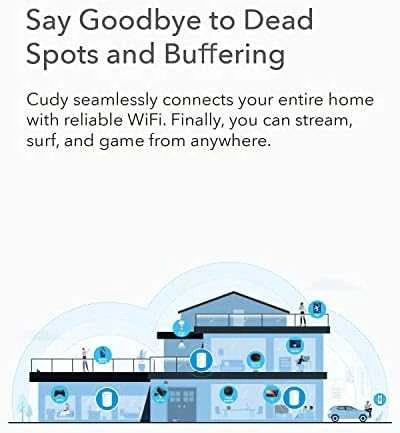 Maršrutizatorius NAMŲ SISTEMA WI-FI CUDY-M1200/2 2.4 GHz, 5 GHz, 300 Mbps + 867 Mbps CUDY