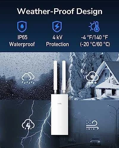 Belaidis Maršrutizatorius - Cudy LT400 4G Vieno Juostos 300 Mbit/s Montuojamas Ant Sienos Baltas