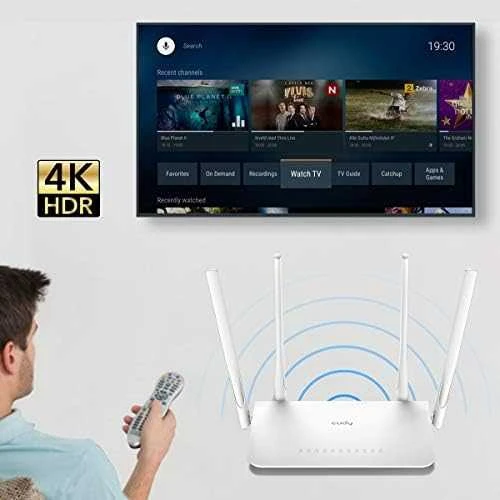 Belaidis Maršrutizatorius - Cudy WR1300 Dviejų Juostų Gigabit Ethernet Baltas