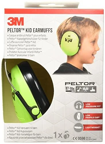 Apsauginės ausinės 3M Peltor Kid; 27 dB; žalios
