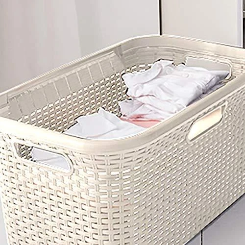 Curver Skalbinių krepšys Style, vintažinės baltos spalvos, 45l