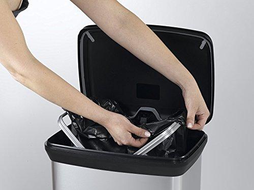 Curver Šiukšliadėžė su pedalu Deco, sidabrinė, 50l, stačiakampė