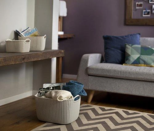 Daiktadėžė CURVER KNIT, 19 l, balta, 40×30×23 cm