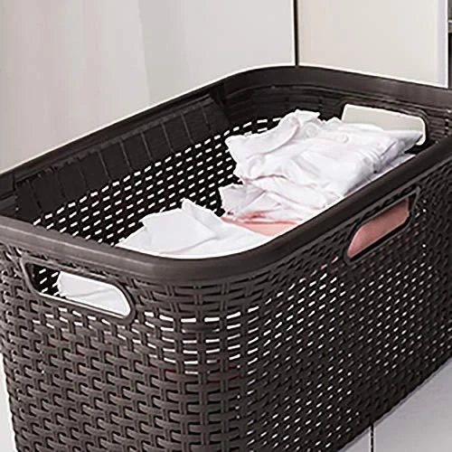 Curver Skalbinių krepšys Style, tamsiai rudos spalvos, 45l