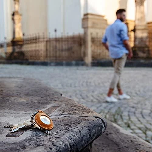 Fixed Ištaisyta | Dėklas AirTag | Tikra karvės oda | Ruda