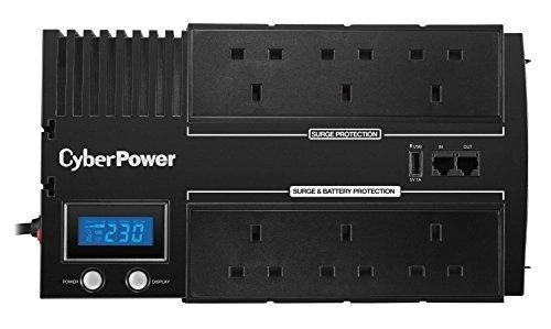 CYBERPOWER BR1000ELCD Line-Interactive UPS 1000VA/600W GreenPower energijos taupymo technologija LCD USB 4+4 Schuko