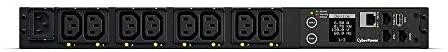 CYBERPOWER perjungiamas PDU41004230V/15A 1U 8x IEC-320 išėjimo tinklo jungtis PowerPanel Center programinė įranga