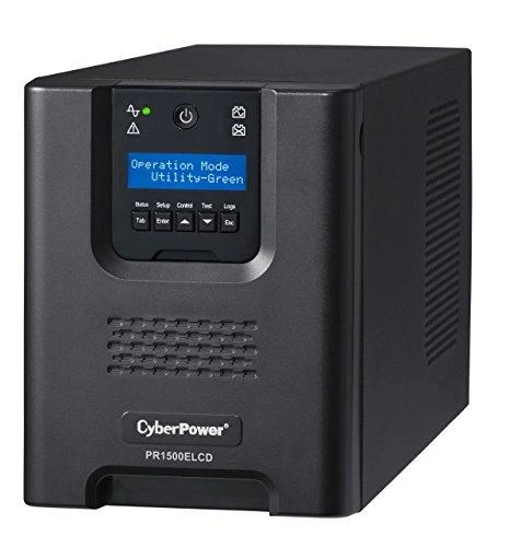 CYBERPOWER PR1500ELCD Line-Interactive UPS 1500VA/1350W Sinewave AVR LCD išvestis IEC RS232 USB HID EPO SNMP EnergyStar