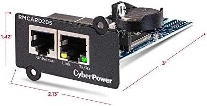 CYBERPOWER RMCARD205 tinklo plokštė, skirta SNMP SLOT, suderinamai su OR ir PR serijos dviejų jungčių tinklu ir aplinkos jutikliu