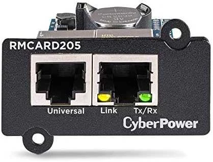 CYBERPOWER RMCARD205 tinklo plokštė, skirta SNMP SLOT, suderinamai su OR ir PR serijos dviejų jungčių tinklu ir aplinkos jutikliu