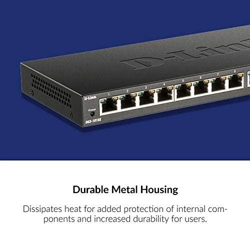Šakotuvas D-LINK 16 prievadų 10/100/1000Mbps nevaldomas Gigabit Ethernet jungiklis