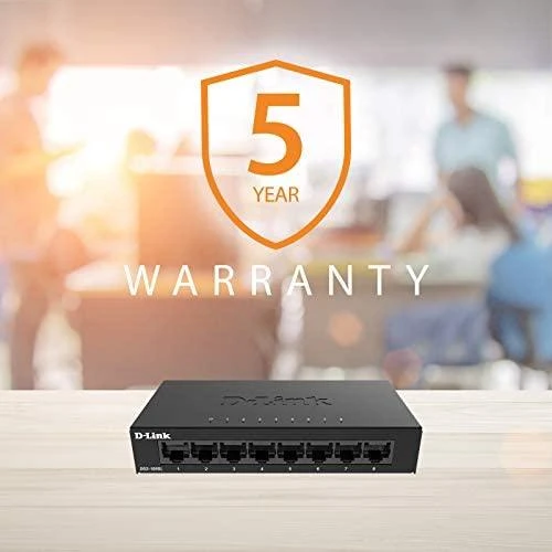 Šakotuvas D-LINK 8-Port Layer2 Gigabit šviesos jungiklis be IGMP
