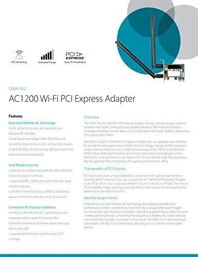 Kortelių tinklas D-Link DWA-582 (PCI)