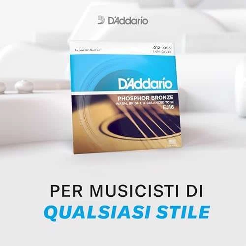 Stygos akustinei gitarai D'Addario EJ16 .012