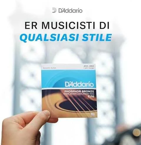 Stygos akustinei gitarai D'Addario EJ16 .012