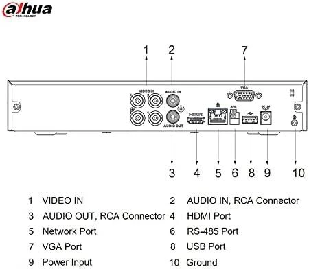 Dahua AHD, HD-CVI, HD-TVI, CVBS, TCP/IP REGISTRATORIUS XVR5104HS-4KL-I3 4 KANALŲ