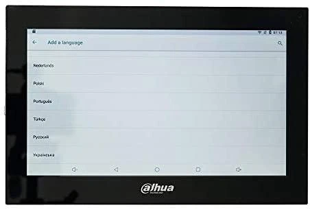 Dahua IP domofono monitorius VTH5321GB-W. 10 col. 1024x600. Wifi, PoE(802.3af). SIP. Andoid 8.1, Juodas
