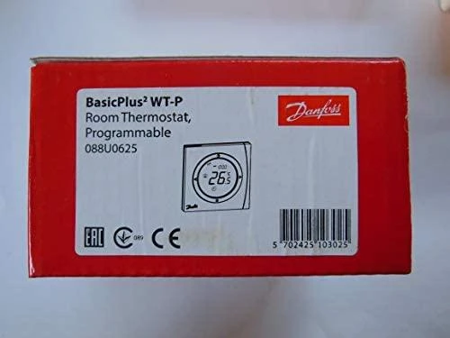 Vandeniu šildomų grindų termostatas Danfoss BasicPlus2, WT-P, programuojamas